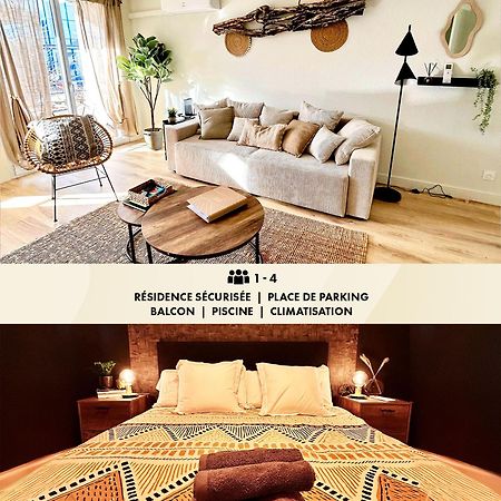 Modern 1 Bdr + Balcony + Free Parking + Ac + Pool Lejlighed L'Isle-d'Abeau Eksteriør billede